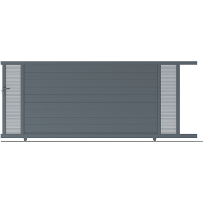 Portail coulissant plein Bacalan gris anthracite