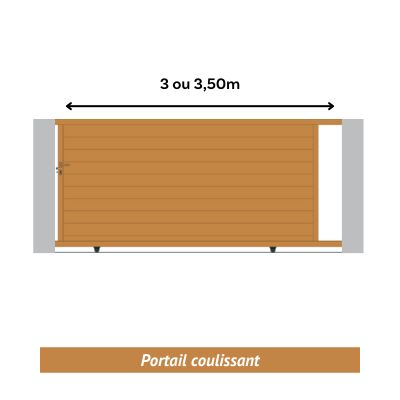 Portail coulissant alu dimensions schéma